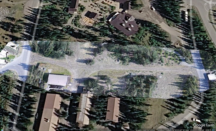 Current corridor orthophoto displayed over Google Earth imagery